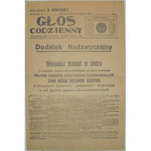 Głos Codzienny - Skandal W Stolicy, 30 kwietnia 1926 r.