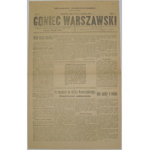 Goniec Warszawski - Wybory , 3 listopada 1922 r.