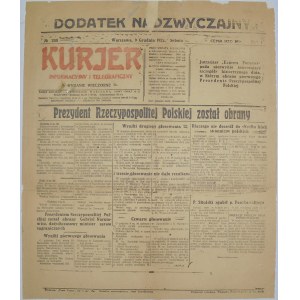 Kur.Inf. I Telegr.- Narutowicz Prezydentem, 9.12.1922