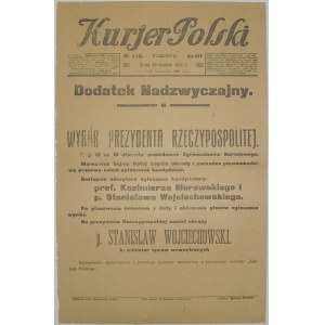 Kurjer Polski - Wojciechowski Prezydentem, 20.12.1922