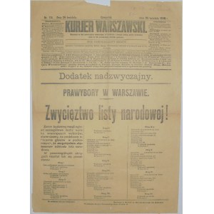 Kurjer Warszawski - Wybory Do Dumy(2), 26 kwietnia 1906