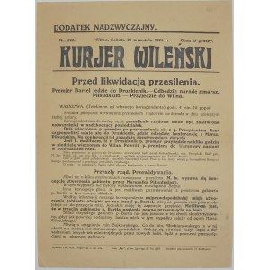 Kurjer Wileński - Przesilenie Rządowe, 25 września 1926 r.