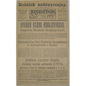 Robotnik - Dymisja Rządu A. Skrzyńskiego, 20.04.1926