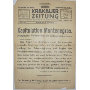 Krakauer Zeitung - Kapit. Czarnogóry, 17.01.1916