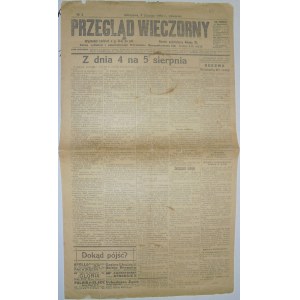 Przegląd Wieczorny - Zmiana Okupanta W-Wy, 5.08.1915