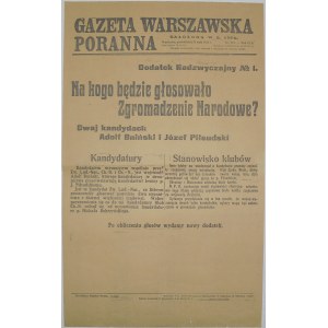 Gazeta Warsz. Por. - Wybory Prezydenckie, 31 maja 1926r.