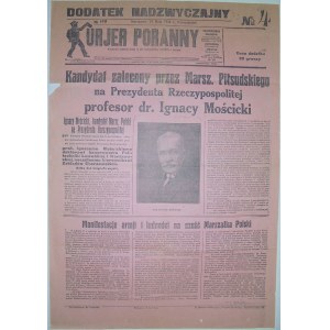 Kurjer Poranny - Mościcki Kandydatem, 31.05.1926