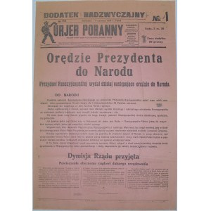 Kurjer Poranny - Orędzie Prezydenta, 4 Czerwca 1926 r.