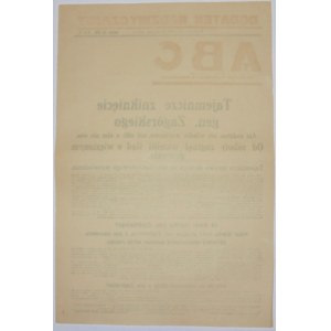 ABC - Zniknięcie Gen. Zagórskiego, 11 sierpnia 1927 r.