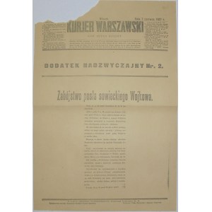 Kurjer Warsz. - Zabójstwo Wojkowa, 7.06.1927