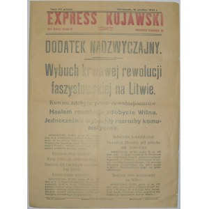 Express Kujawski - Rewolucja Na Litwie, 18 grudnia 1926r.