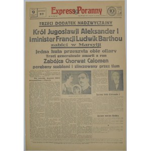 Exp. Por. - Król Jugosławii Zamordowany, 9.10.1934