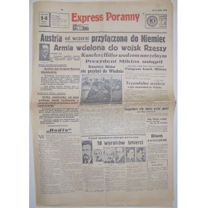 Express Por. - Anschluss Austrii do Niemiec, 14.03.1938