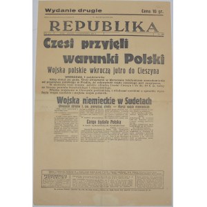Ilustrowana Republika - Sprawa Zaolzia, 1.10.1938