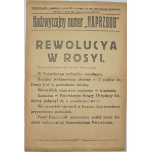 Naprzód - Rewolucja Lutowa W Rosji, 15 marca 1917