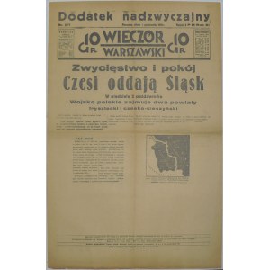 Wieczór Warszawski - Sprawa Zaolzia, 1.10.1938