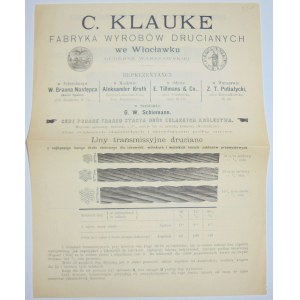 Klauke C. - Druty, Włocławek, 1899