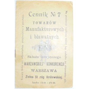 Warszawska Konkurencja, Tkaniny, Ok.1923