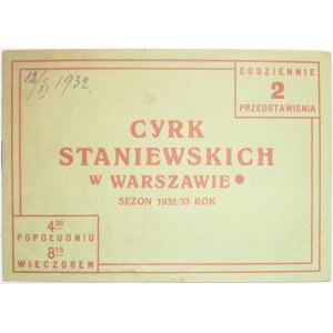 Cyrk Staniewskich W Warszawie. - XI 1932