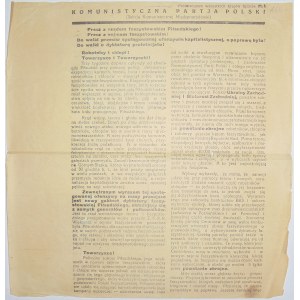 1930 - KPP - Precz z rządem faszystowskim