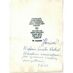 Hasior W. Einladung zu einer Ausstellung, 1962