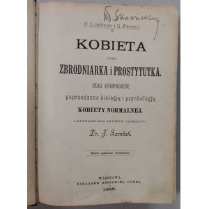 Lombroso Kobieta Jako Zbrodniarka..., 1895