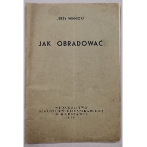 Winnicki J. - Jak Obradować, 1938