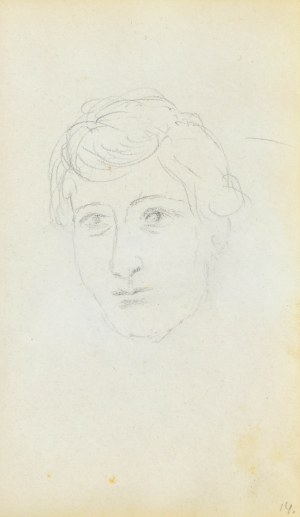 Jacek MALCZEWSKI (1854-1929), Szkic twarzy młodego mężczyzny