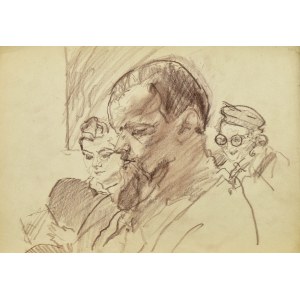 Kasper POCHWALSKI (1899-1971), W poczekalni nad lekturą, 1954
