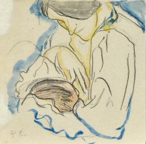 Leopold GOTTLIEB (1879-1934), Matka karmiąca dziecko
