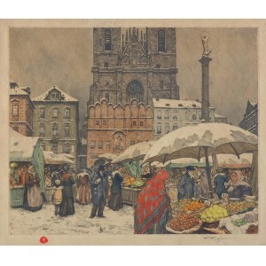 Šimon Tavík František, St. Nikolausmarkt. PRAG, 1916