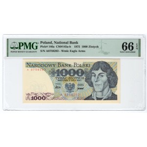 1.000 złotych 1975 - seria A - PMG 66 EPQ