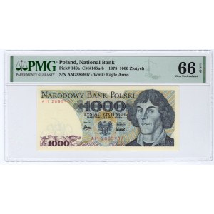 1.000 złotych 1975 - seria AM - PMG 66 EPQ