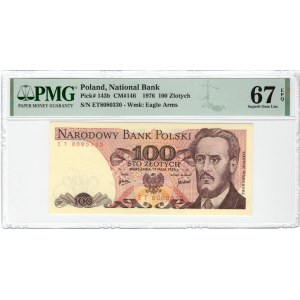 100 złotych 1976 - seria ET - PMG 67 EPQ