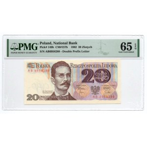 20 złotych 1982 - seria AB - PMG 65 EPQ