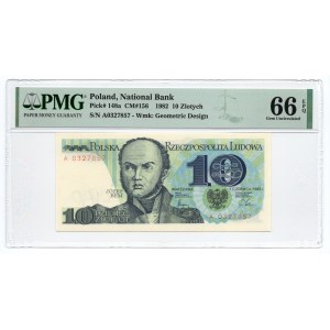 10 złotych 1982 - seria A - PMG 66 EPQ