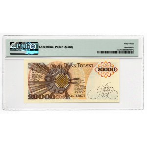 20.000 złotych 1989 - seria AN - PMG 63 EPQ