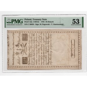 10 złotych 1794 - seria C - PMG 53