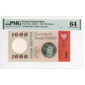 1.000 złotych - 1965 - seria B - PMG 64