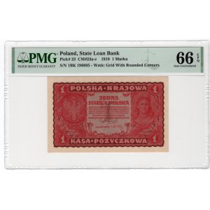 1 Marka 1919 - I Serja BK - PMG 66 EPQ