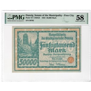 GDAŃSK / DANZIG - 50.000 marek 1923 - PMG 58