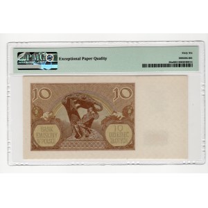 10 złotych 1940 - seria N. - WWII London Counterfeit - PMG 66 EPQ