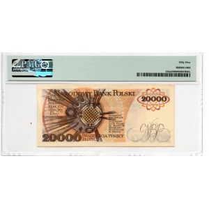 20 000 złotych 1989 - seria AA - PMG 55