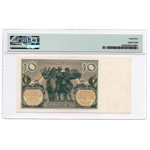 10 złotych 1929 - seria GX - PMG 45