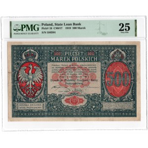 500 marek polskich 1919 - PMG 25