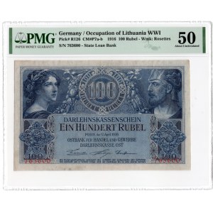 POSEN/POZNAŃ - 100 rubli 1916 - PMG 50