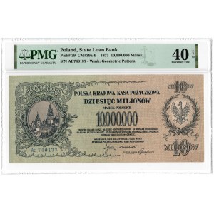 10.000.000 marek polskich 1923 - seria AE - PMG 40 EPQ