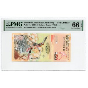 Bermuda - Specimen - 50 dolarów 2009 - PMG 66 EPQ