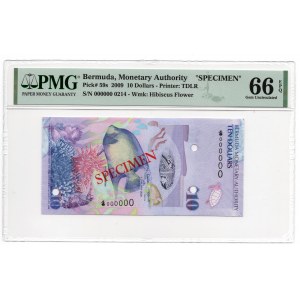 Bermuda - Specimen - 10 dolarów 2009 - PMG 66 EPQ