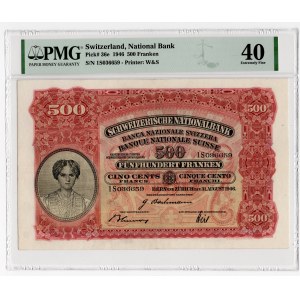 Szwajcaria - 500 franków 1946 - PMG 40